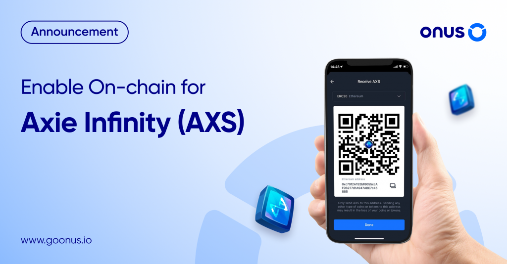 Enable Onchain transactions (BEP20) for Axie Infinity token (AXS)