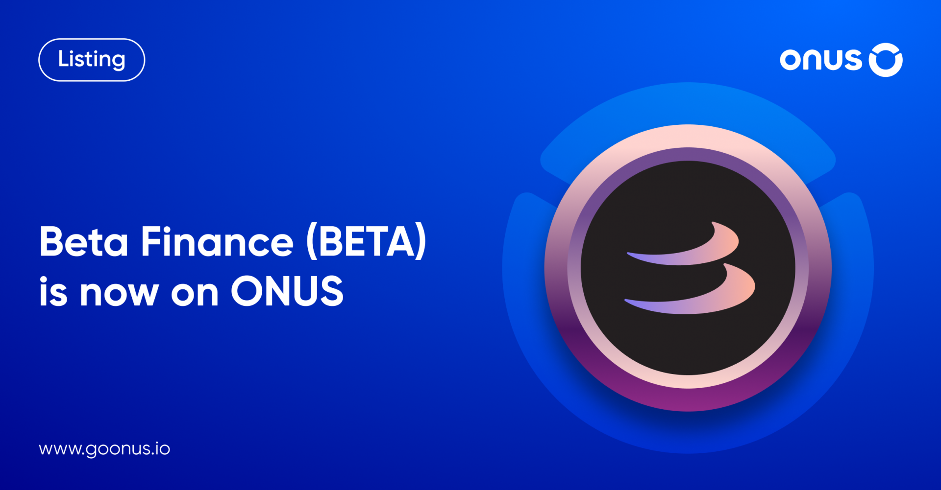 Beta Finance Token (BETA) is now available on ONUS