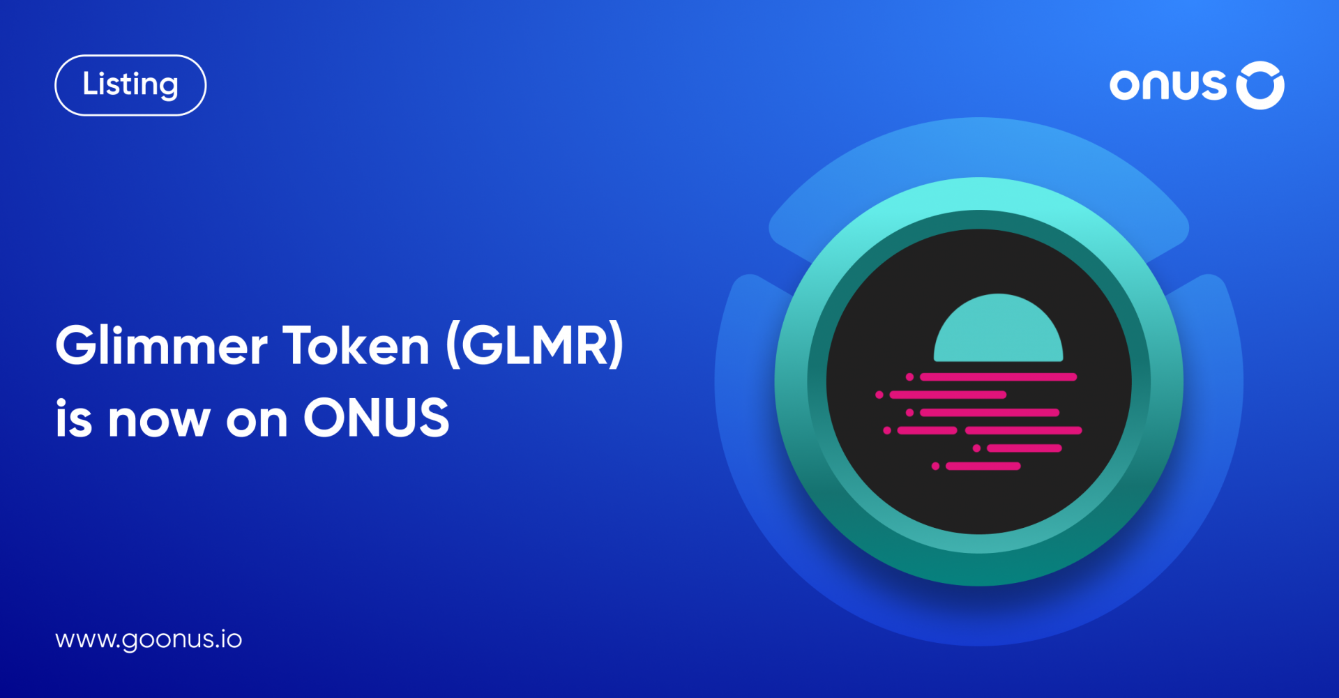Glimmer Token (GLMR) is now available on ONUS