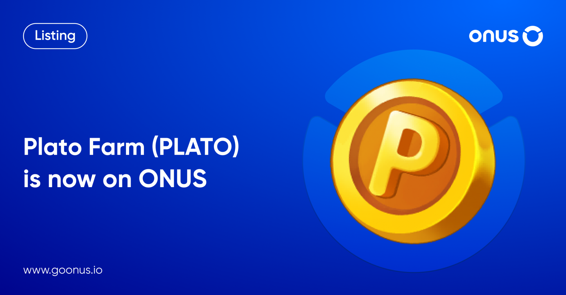 Plato Farm Token (PLATO) is now available on ONUS